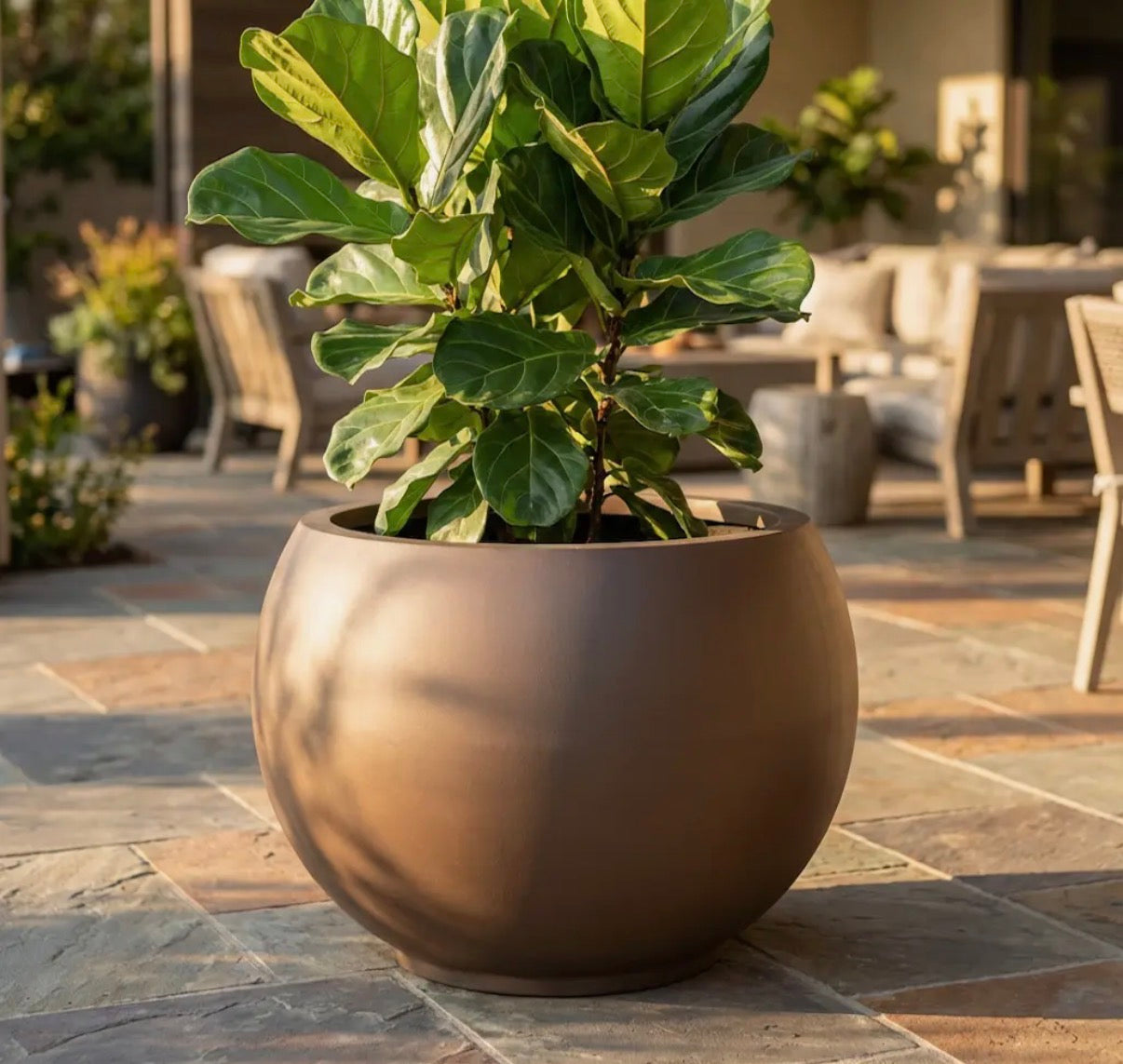 Bronze Estate Bowl Planter