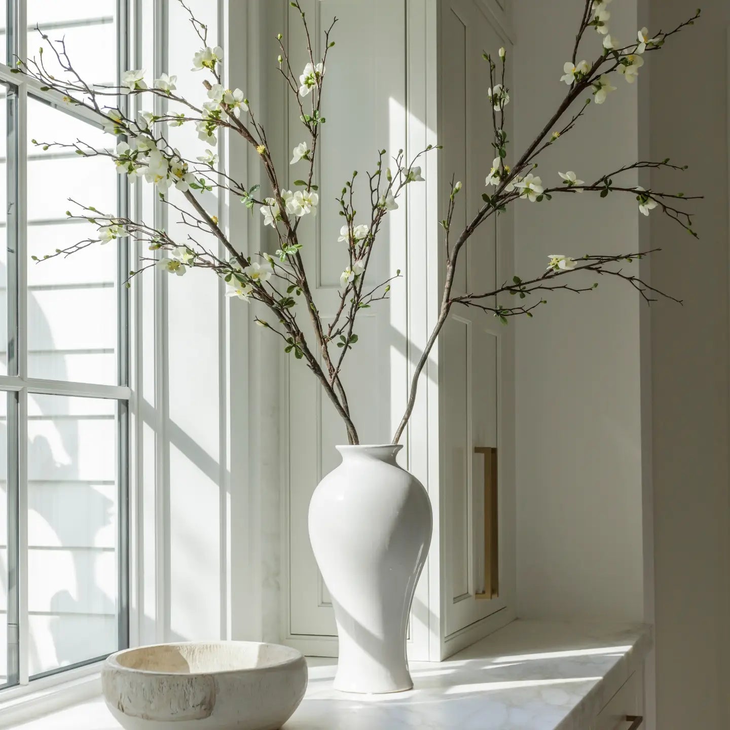 Cream Blossom Branch- 57"