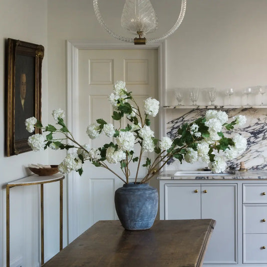 Snowball Hydrangea in Crisp White - 43.5"- Six Stem Bundle